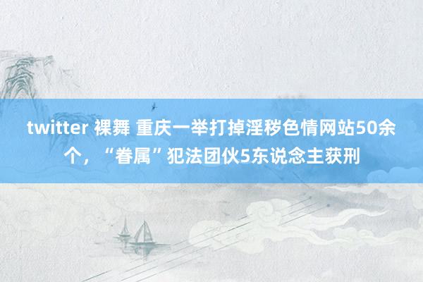 twitter 裸舞 重庆一举打掉淫秽色情网站50余个，“眷属”犯法团伙5东说念主获刑