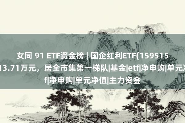 女同 91 ETF资金榜 | 国企红利ETF(159515)：净流入1413.71万元，居全市集第一梯队|基金|etf|净申购|单元净值|主力资金