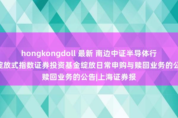 hongkongdoll 最新 南边中证半导体行业精选往复型绽放式指数证券投资基金绽放日常申购与赎回业务的公告|上海证券报