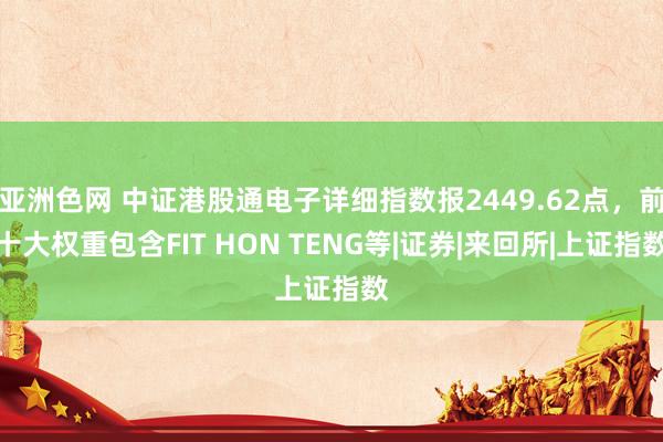 亚洲色网 中证港股通电子详细指数报2449.62点，前十大权重包含FIT HON TENG等|证券|来回所|上证指数